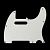 Накладка для электрогитары PARTS (10139) telecaster, 1 single, wh