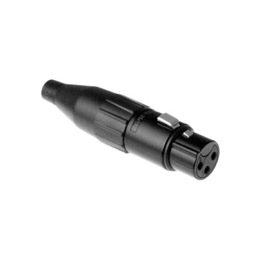 Разъем AMPHENOL AC3FB –XLR кабельный мама, 3 контакта, штампованные контакты, цвет - черный