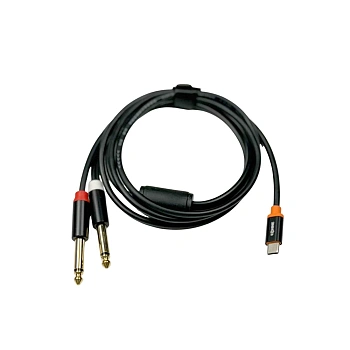 Шнур E-Shine ES-8323T USB Type-C 2х6,35мм джек моно, 1,5м