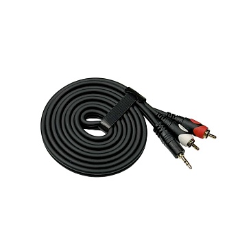 Шнур E-Shine ES-1363 3,5мм миниджек стерео 2RCA тюльпан, 1,8м