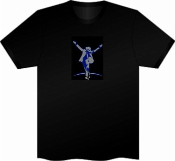 Сувенир Футболка (09144) мигающ. MICHAEL JACKSON (L)